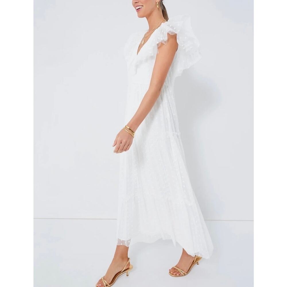 TUCKERNUCK White Blanc Tulle Giselle Formal Embroidered Maxi Gown NWT Size Small - Picture 2 of 6